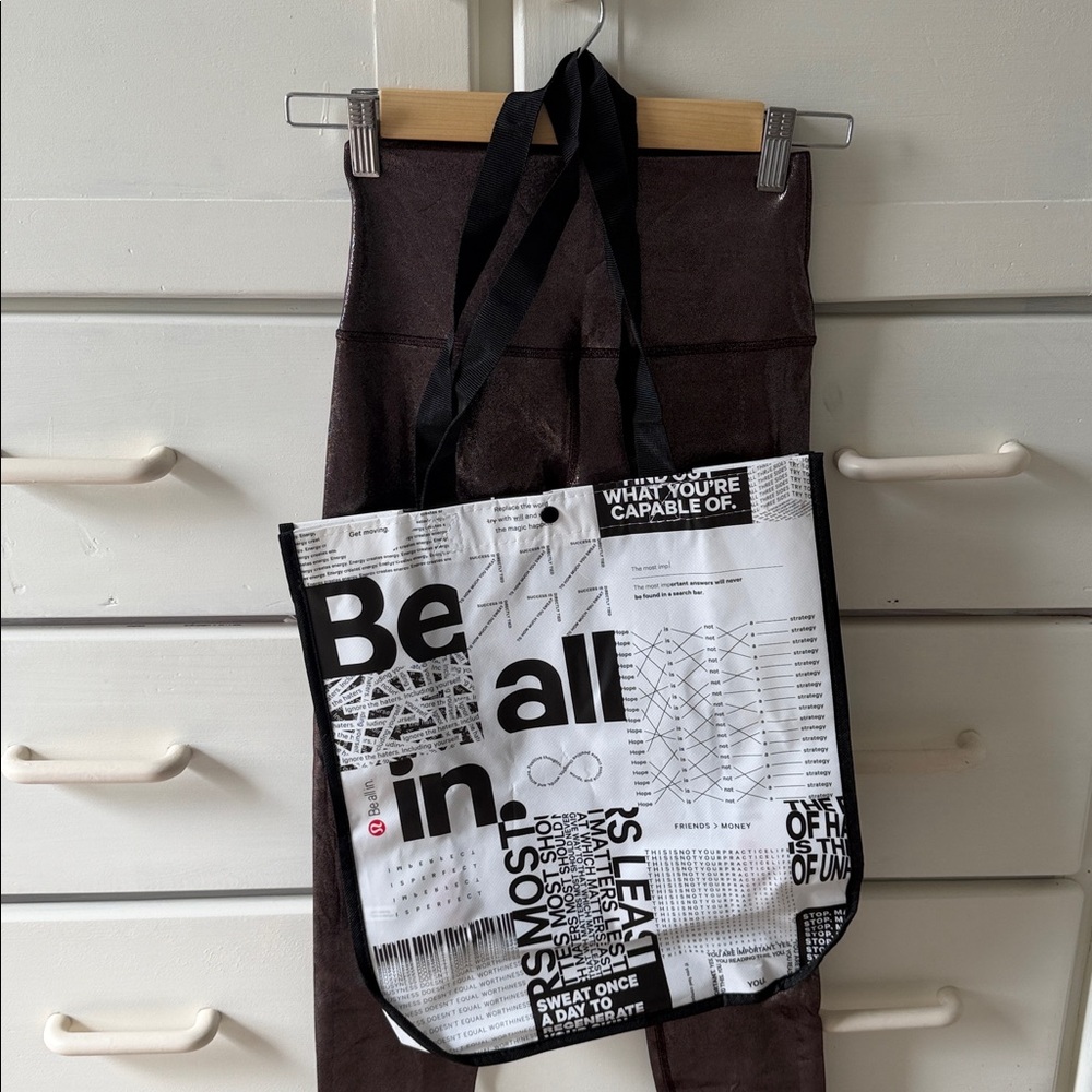 Lululemon Align High Rise Pant 23" Shine Radiate Foil Print French Press 4